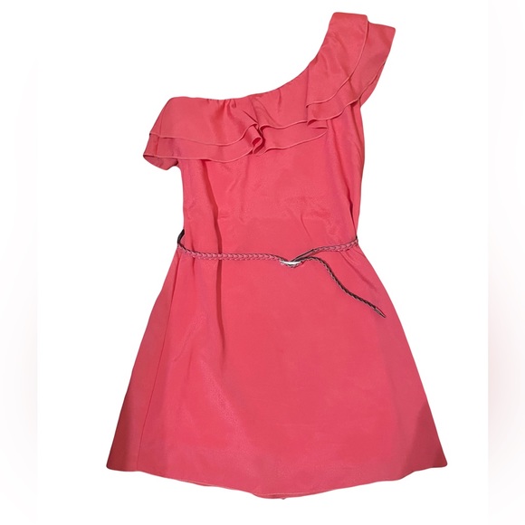 Guess One Shoulder Ruffle Dress - Picture 1 of 3